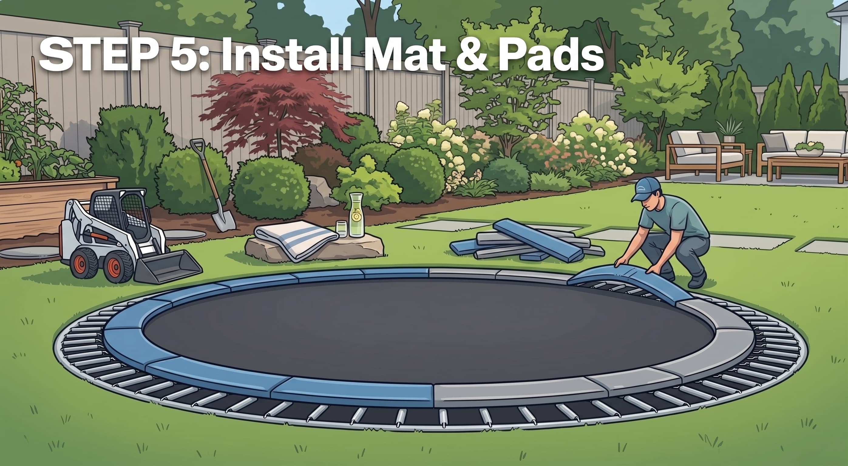 Step 5: Install mat and pads
